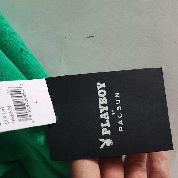 Playboy by PacSun pullover Crew Cut Green sweatshirt Nwt - Picture 5 of 12